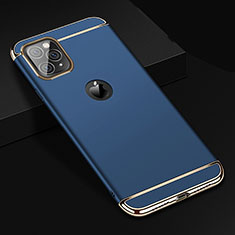 Schutzhülle Luxus Metall Rahmen und Kunststoff Schutzhülle Tasche T01 für Apple iPhone 11 Pro Blau