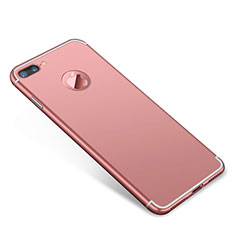 Schutzhülle Luxus Metall Rahmen und Kunststoff Schutzhülle Tasche T01 für Apple iPhone 8 Plus Rosegold