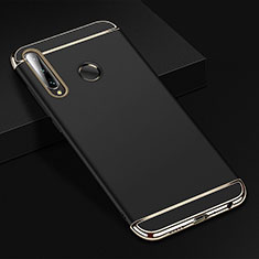 Schutzhülle Luxus Metall Rahmen und Kunststoff Schutzhülle Tasche T01 für Huawei Honor 20 Lite Schwarz