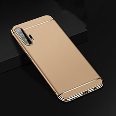 Schutzhülle Luxus Metall Rahmen und Kunststoff Schutzhülle Tasche T01 für Huawei Honor 20 Pro Gold