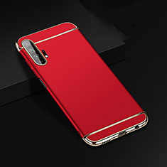 Schutzhülle Luxus Metall Rahmen und Kunststoff Schutzhülle Tasche T01 für Huawei Honor 20 Pro Rot