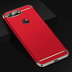 Schutzhülle Luxus Metall Rahmen und Kunststoff Schutzhülle Tasche T01 für Huawei Honor V20 Rot