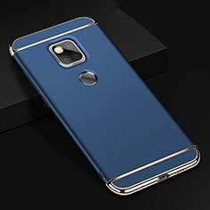 Schutzhülle Luxus Metall Rahmen und Kunststoff Schutzhülle Tasche T01 für Huawei Mate 20 X 5G Blau
