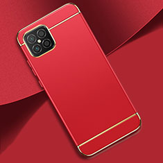 Schutzhülle Luxus Metall Rahmen und Kunststoff Schutzhülle Tasche T01 für Huawei Nova 8 SE 5G Rot
