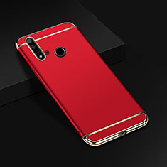 Schutzhülle Luxus Metall Rahmen und Kunststoff Schutzhülle Tasche T01 für Huawei P20 Lite (2019) Rot