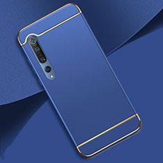 Schutzhülle Luxus Metall Rahmen und Kunststoff Schutzhülle Tasche T01 für Xiaomi Mi 10 Blau
