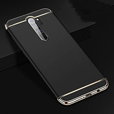 Schutzhülle Luxus Metall Rahmen und Kunststoff Schutzhülle Tasche T01 für Xiaomi Redmi Note 8 Pro Schwarz