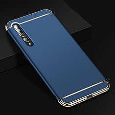 Schutzhülle Luxus Metall Rahmen und Kunststoff Schutzhülle Tasche T02 für Xiaomi Mi 10 Pro Blau