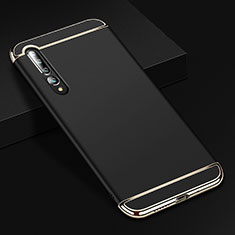 Schutzhülle Luxus Metall Rahmen und Kunststoff Schutzhülle Tasche T02 für Xiaomi Mi 10 Pro Schwarz