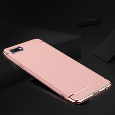 Schutzhülle Luxus Metall Rahmen und Silikon Schutzhülle Tasche M02 für Oppo RX17 Neo Rosegold