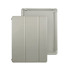 Schutzhülle Stand Tasche Leder für Apple iPad 2 Grau