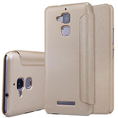 Schutzhülle Stand Tasche Leder für Asus Zenfone 3 Max Gold