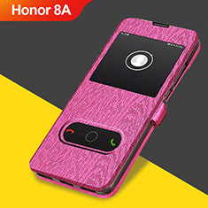 Schutzhülle Stand Tasche Leder für Huawei Honor 8A Pink