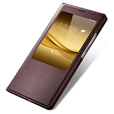 Schutzhülle Stand Tasche Leder für Huawei Mate 8 Braun