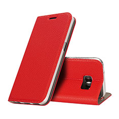 Schutzhülle Stand Tasche Leder für Samsung Galaxy S7 G930F G930FD Rot
