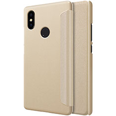 Schutzhülle Stand Tasche Leder für Xiaomi Mi 8 SE Gold