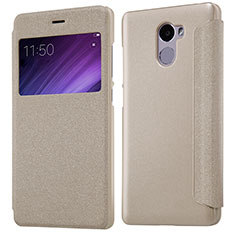 Schutzhülle Stand Tasche Leder für Xiaomi Redmi 4 Standard Edition Gold