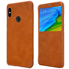 Schutzhülle Stand Tasche Leder für Xiaomi Redmi Note 5 Braun