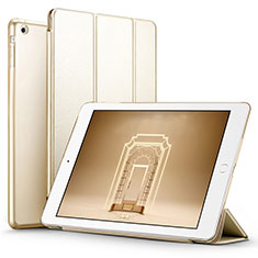 Schutzhülle Stand Tasche Leder L01 für Apple iPad Air Gold