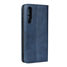 Schutzhülle Stand Tasche Leder L01 für Huawei P30 Blau