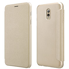 Schutzhülle Stand Tasche Leder L01 für Samsung Galaxy C8 C710F Gold