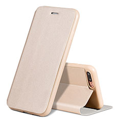 Schutzhülle Stand Tasche Leder L02 für Apple iPhone 7 Plus Gold