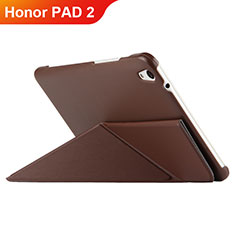 Schutzhülle Stand Tasche Leder L02 für Huawei Honor Pad 2 Braun