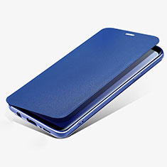 Schutzhülle Stand Tasche Leder L02 für Samsung Galaxy S9 Blau
