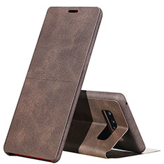 Schutzhülle Stand Tasche Leder L04 für Samsung Galaxy Note 8 Braun