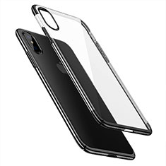 Schutzhülle Ultra Dünn Handyhülle Hülle Durchsichtig Transparent für Apple iPhone Xs Schwarz
