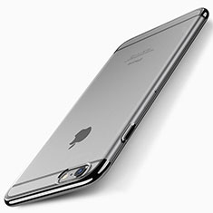 Schutzhülle Ultra Dünn Handyhülle Hülle Durchsichtig Transparent T01 für Apple iPhone 6S Schwarz