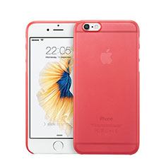 Schutzhülle Ultra Dünn Tasche Durchsichtig Transparent Matt für Apple iPhone 6 Plus Rot