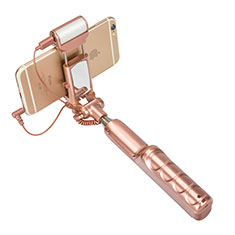 Selfie Stick Stange Bluetooth Teleskop Universal S17 für Samsung Galaxy S21 5G Gold