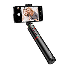 Selfie Stick Stange Stativ Bluetooth Teleskop Universal T34 Rot und Schwarz