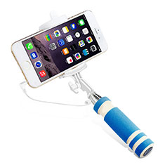 Selfie Stick Stange Verdrahtet Teleskop Universal S01 Hellblau