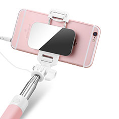 Selfie Stick Stange Verdrahtet Teleskop Universal S05 für Samsung Galaxy S22 Plus 5G Rosa