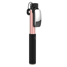 Selfie Stick Stange Verdrahtet Teleskop Universal S08 für LG V50 ThinQ 5G Rosegold
