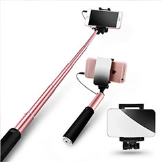 Selfie Stick Stange Verdrahtet Teleskop Universal S11 für Vivo Y20 Rosegold