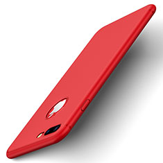 Silikon Hülle Gummi Schutzhülle Loch für Apple iPhone 7 Plus Rot