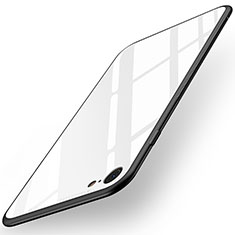 Silikon Hülle Gummi Schutzhülle Spiegel für Apple iPhone 8 Weiß