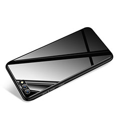 Silikon Hülle Gummi Schutzhülle Spiegel für Huawei Honor V10 Schwarz