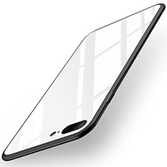 Silikon Hülle Gummi Schutzhülle Spiegel R05 für Apple iPhone 8 Plus Weiß