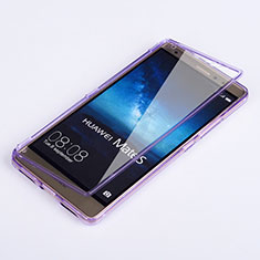 Silikon Hülle Handyhülle Flip Schutzhülle Durchsichtig Transparent für Huawei Mate S Violett