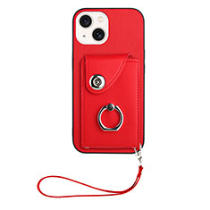 Silikon Hülle Handyhülle Gummi Schutzhülle Flexible Leder Tasche BF1 für Apple iPhone 14 Plus Rot