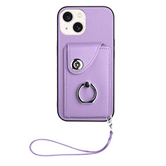 Silikon Hülle Handyhülle Gummi Schutzhülle Flexible Leder Tasche BF1 für Apple iPhone 14 Violett