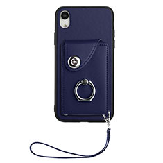 Silikon Hülle Handyhülle Gummi Schutzhülle Flexible Leder Tasche BF1 für Apple iPhone XR Blau