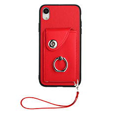 Silikon Hülle Handyhülle Gummi Schutzhülle Flexible Leder Tasche BF1 für Apple iPhone XR Rot