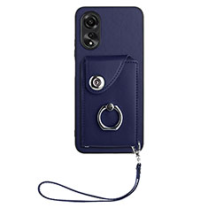Silikon Hülle Handyhülle Gummi Schutzhülle Flexible Leder Tasche BF1 für Oppo A58 5G Blau