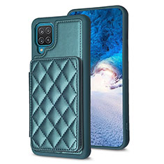 Silikon Hülle Handyhülle Gummi Schutzhülle Flexible Leder Tasche BF1 für Samsung Galaxy A12 Grün