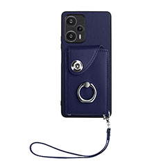 Silikon Hülle Handyhülle Gummi Schutzhülle Flexible Leder Tasche BF1 für Xiaomi Poco F5 5G Blau
